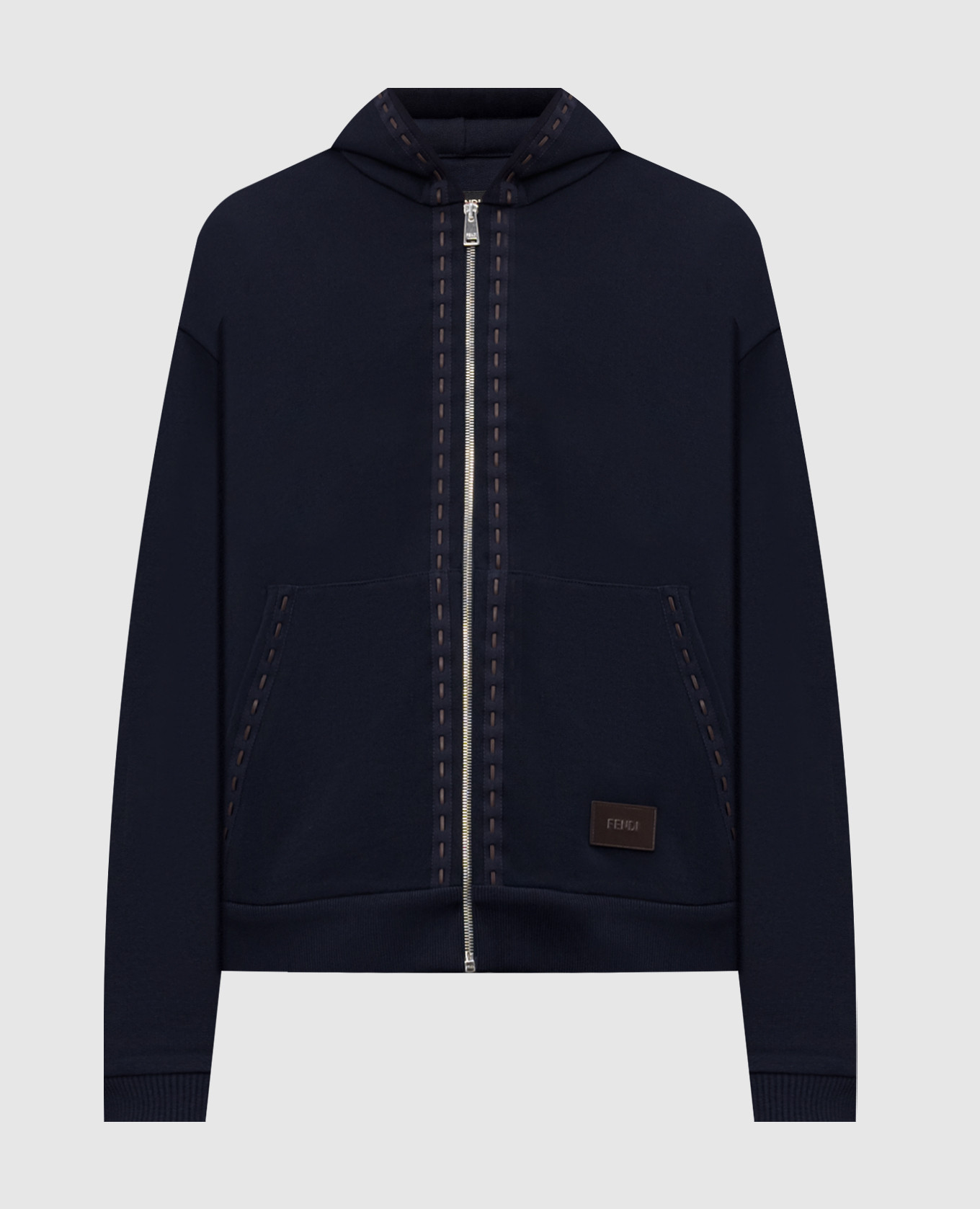 sports jacket with logo patch Fendi