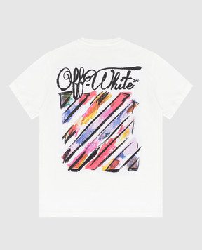Off-White Children's white T-shirt with print 44GAA001S26J003