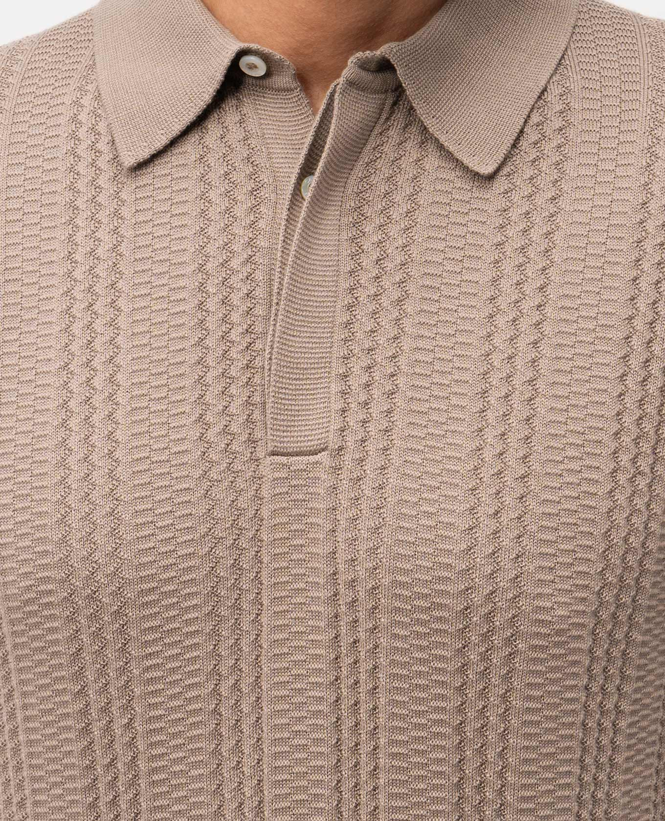 

Beige polo shirt with a pattern Canali