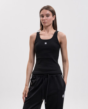 AMIRI Black T-shirt with contrast embroidery AW5JR002