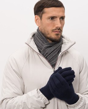 Brunello Cucinelli Blue cashmere gloves M2293118