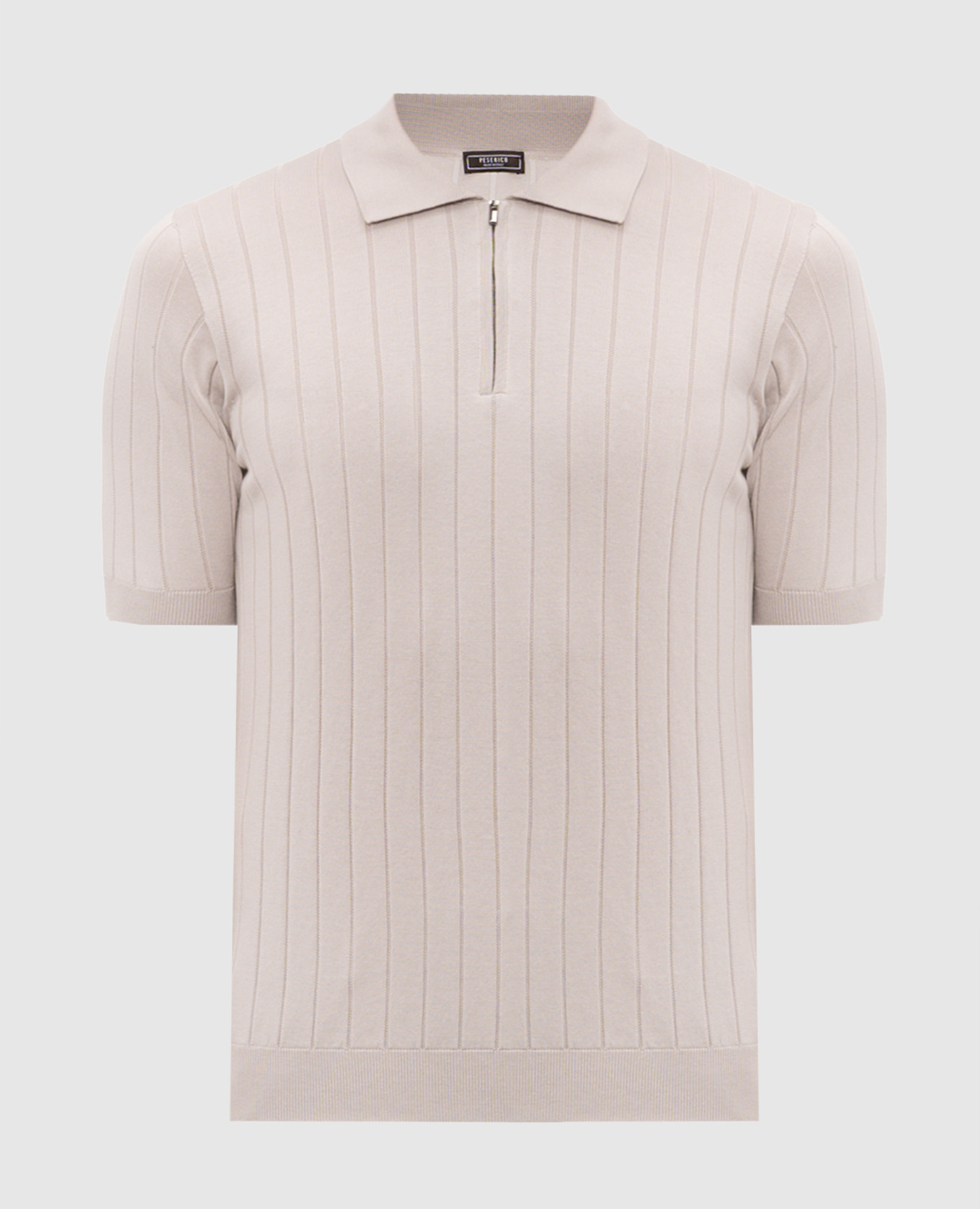 Beige silk polo