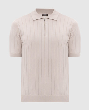 Peserico Beige silk polo R59464F1809317