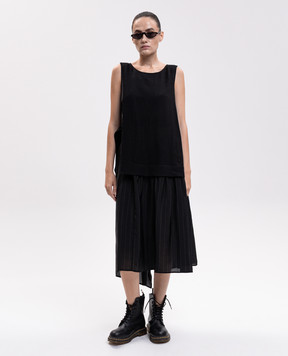 Y`S Yamamoto Black dress with wool YVD09829
