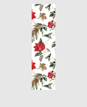 TESSITURA TOSCANA TELERIE White ETOILE linen runner NT250103020067