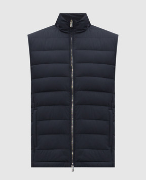 Enrico Mandelli Blue down quilted vest 3T570A519V