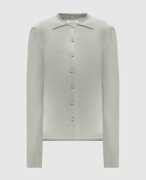 Max Mara FLASH green silk and cashmere cardigan MXPFLASH