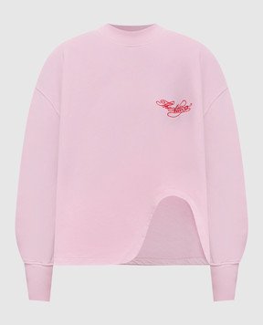 The Attico Pink sweatshirt with logo embroidery 261WCF00024JJF003AA