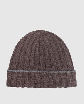 Brunello Cucinelli Brown cashmere hat M2240900