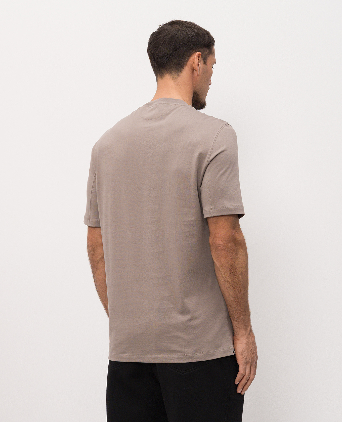 

Beige T-shirt with logo print Brunello Cucinelli