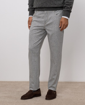 Brunello Cucinelli Gray wool pants M038PF1012