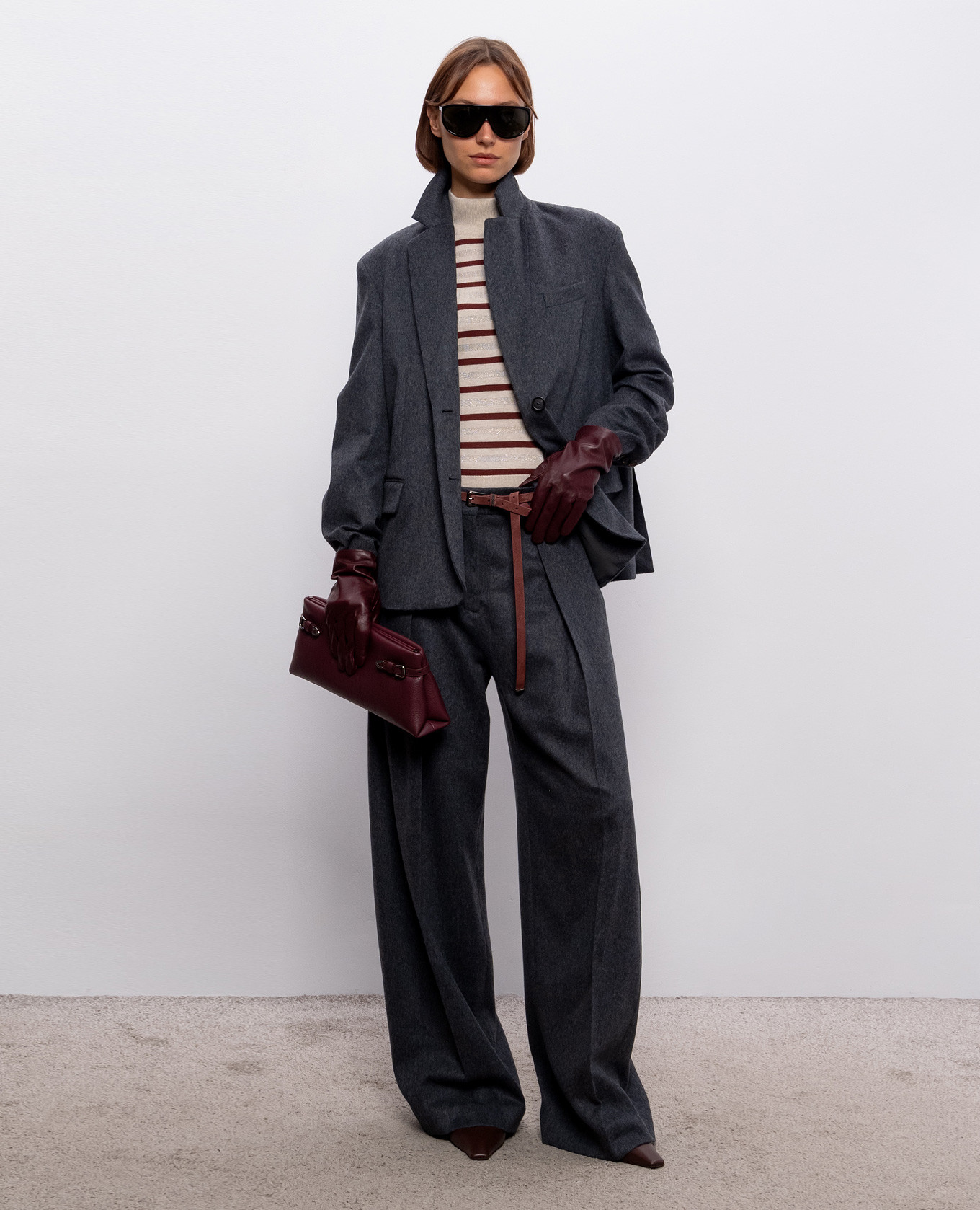 Gray wool jacket Brunello Cucinelli 2