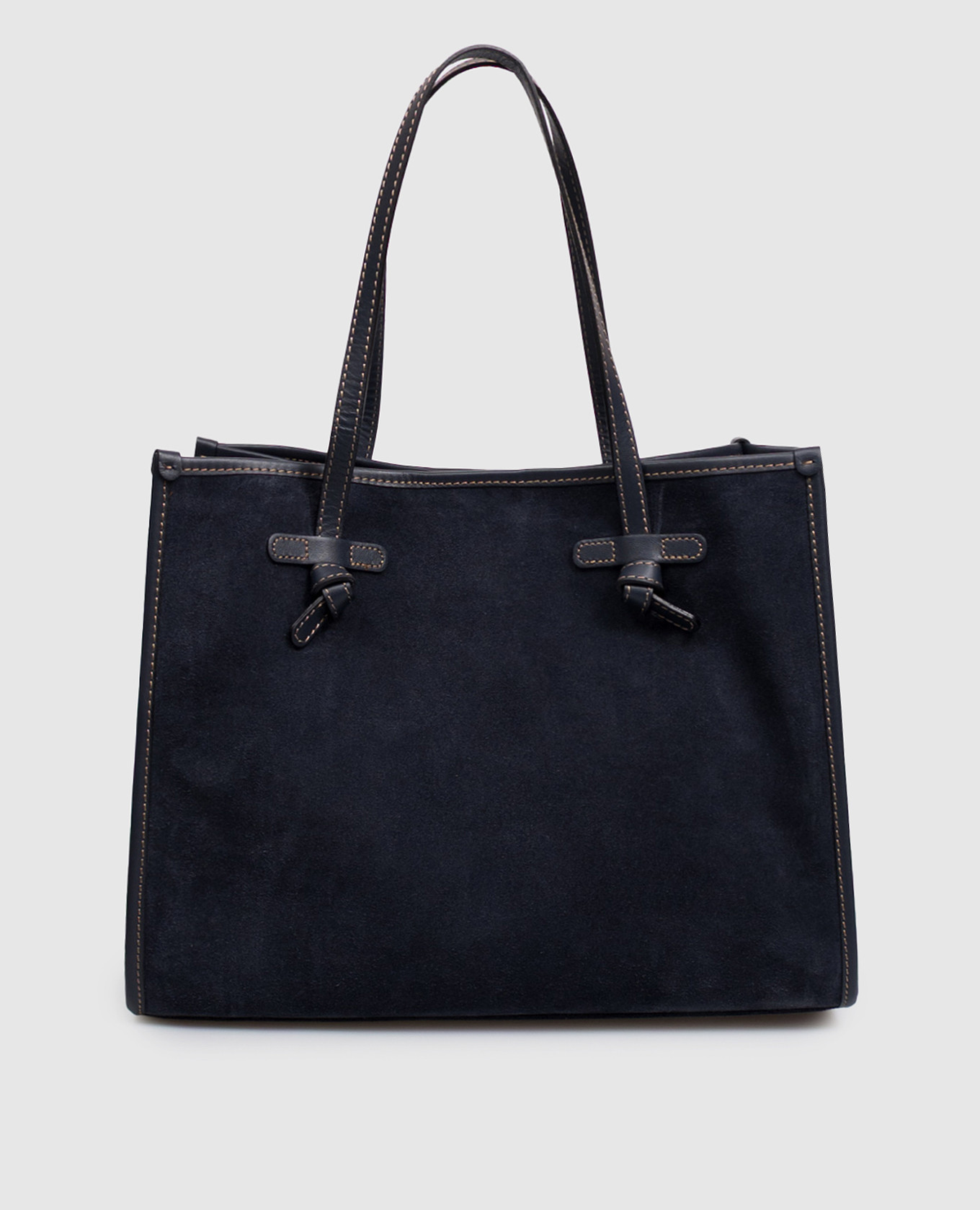 Marcella blue suede tote bag