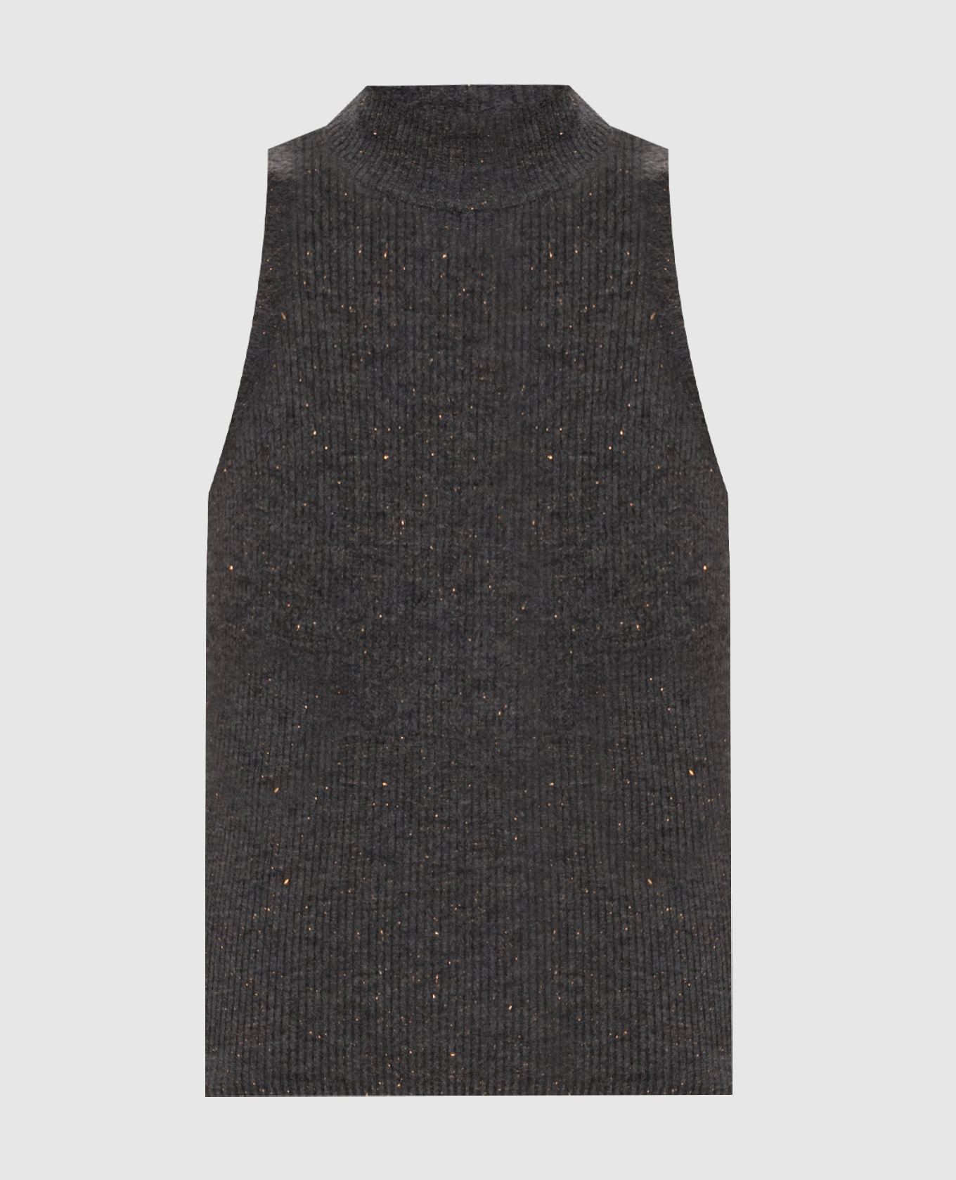 Gray ribbed top