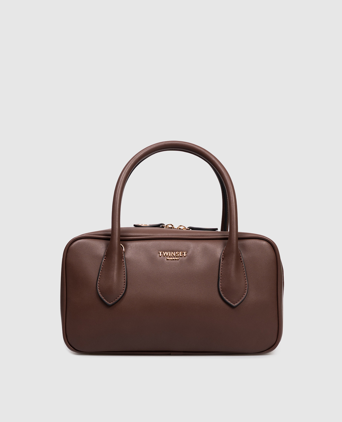 

Brown tote bag with logo print Twinset