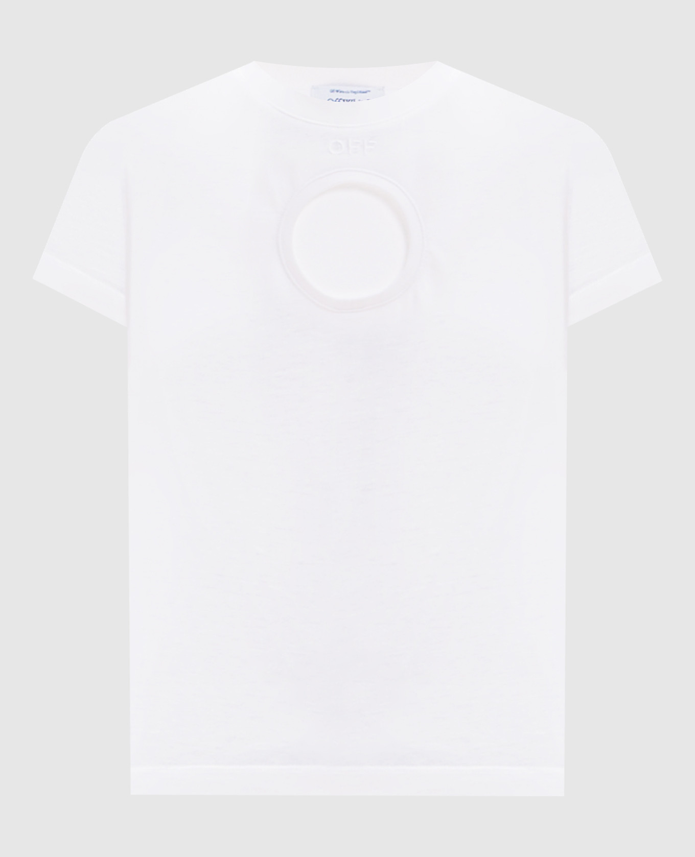 White T-shirt with a figure-hugging neckline