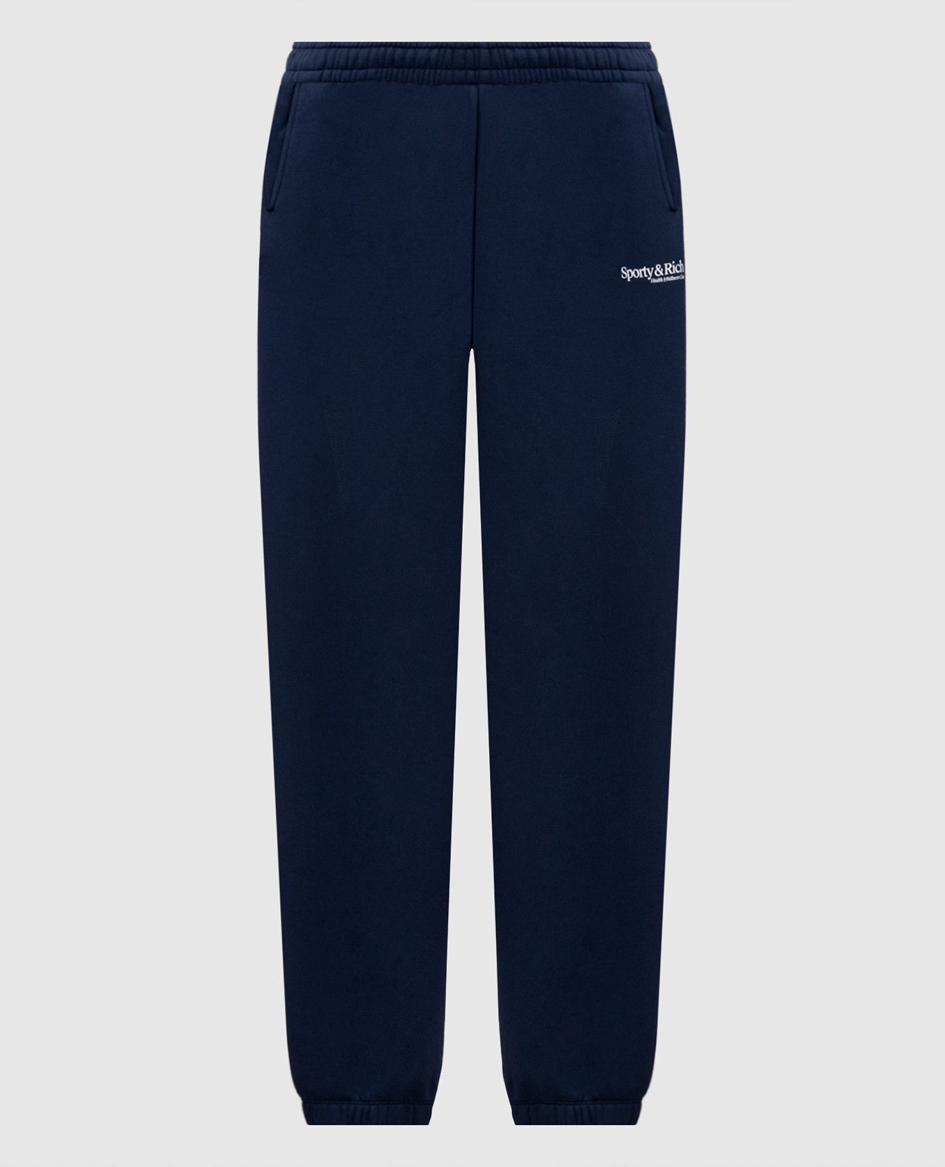Blue joggers with logo print