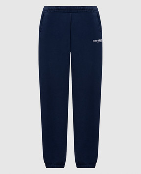 Sporty & Rich Blue joggers with logo print PA070710087BL106w