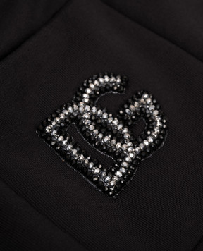 Dolce&Gabbana Children's black sweatpants with DG logo monogram L5JPI6G7PXP812+