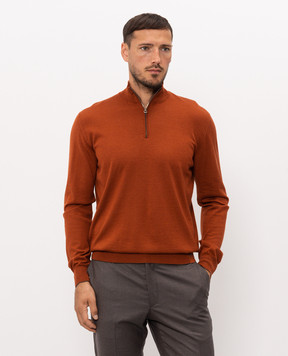Stefano Ricci Terracotta wool, silk and cashmere jumper KE08004L01E26374