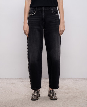 Twinset Black jeans with applique 261AP2262