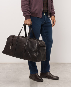 Orciani Brown leather travel bag P00761LGN