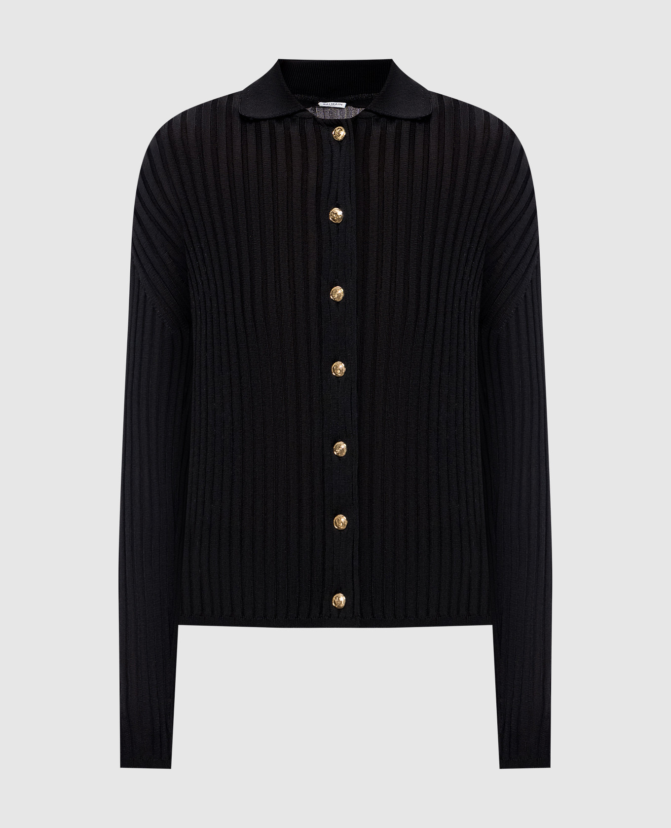 Black ribbed cardigan