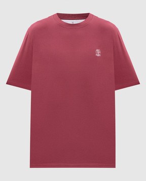 Brunello Cucinelli Red T-shirt with logo print M0B138440