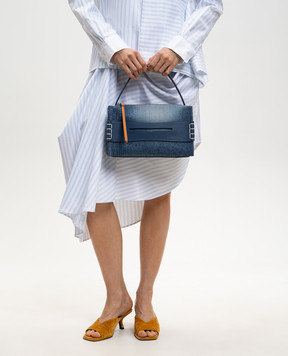 JW Anderson Blue denim bag Loafer HB0716FA0495
