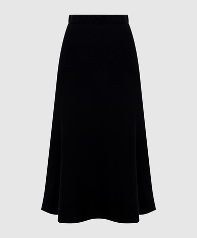 Black wool skirt