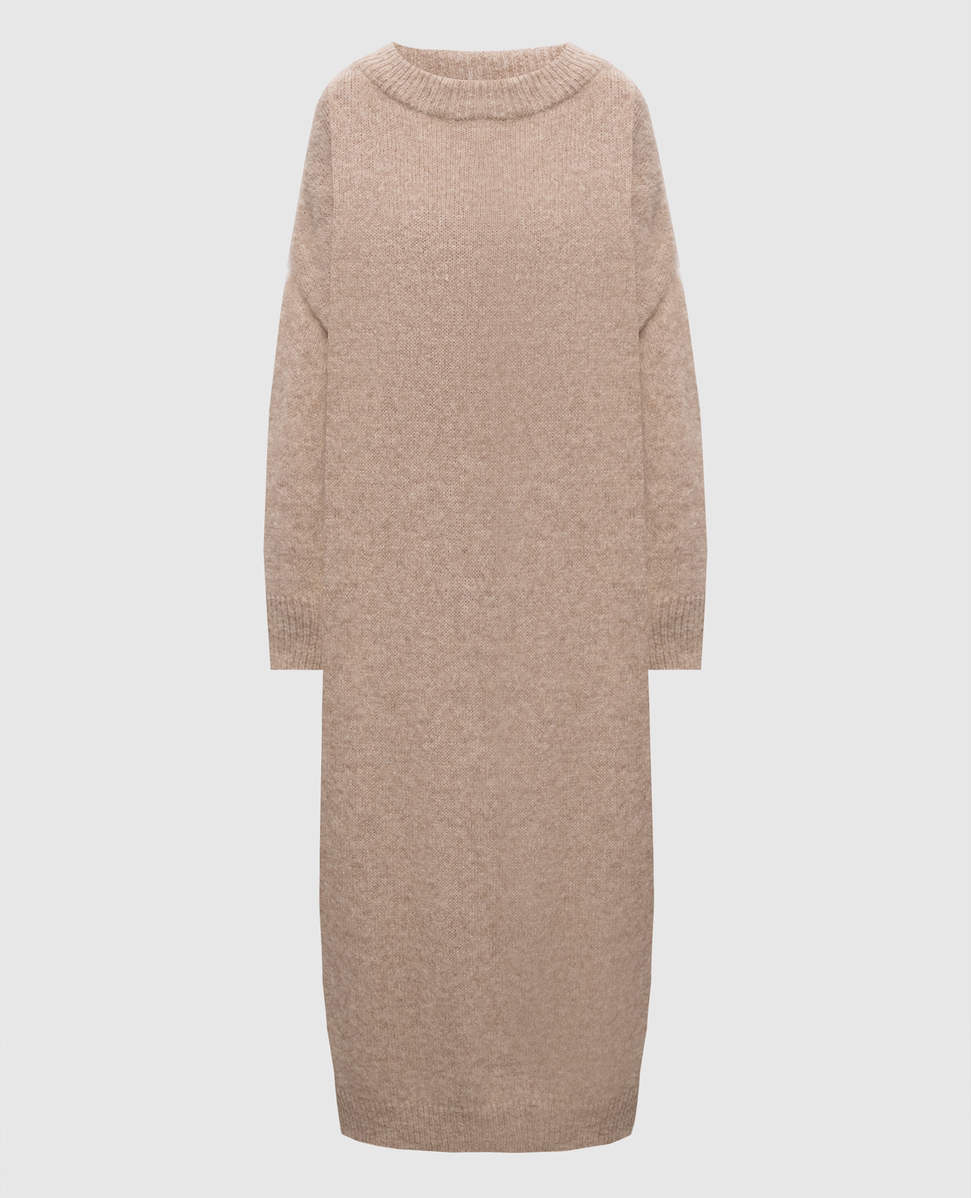 

Beige maxi dress with alpaca wool and cashmere Demiur