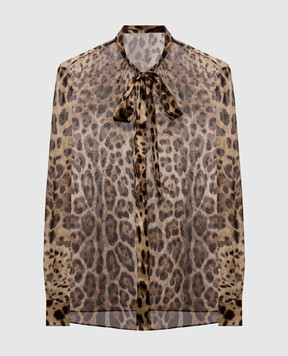 Dolce&Gabbana Leopard print silk blouse F5T27TIS1DY