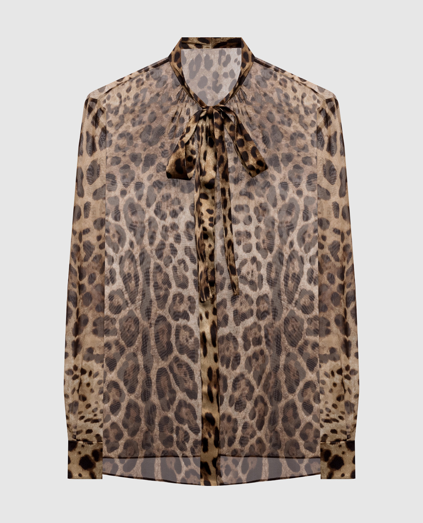 Leopard print silk blouse