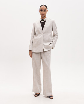 JOSEPH Grey Ferula jacket with linen JF009857