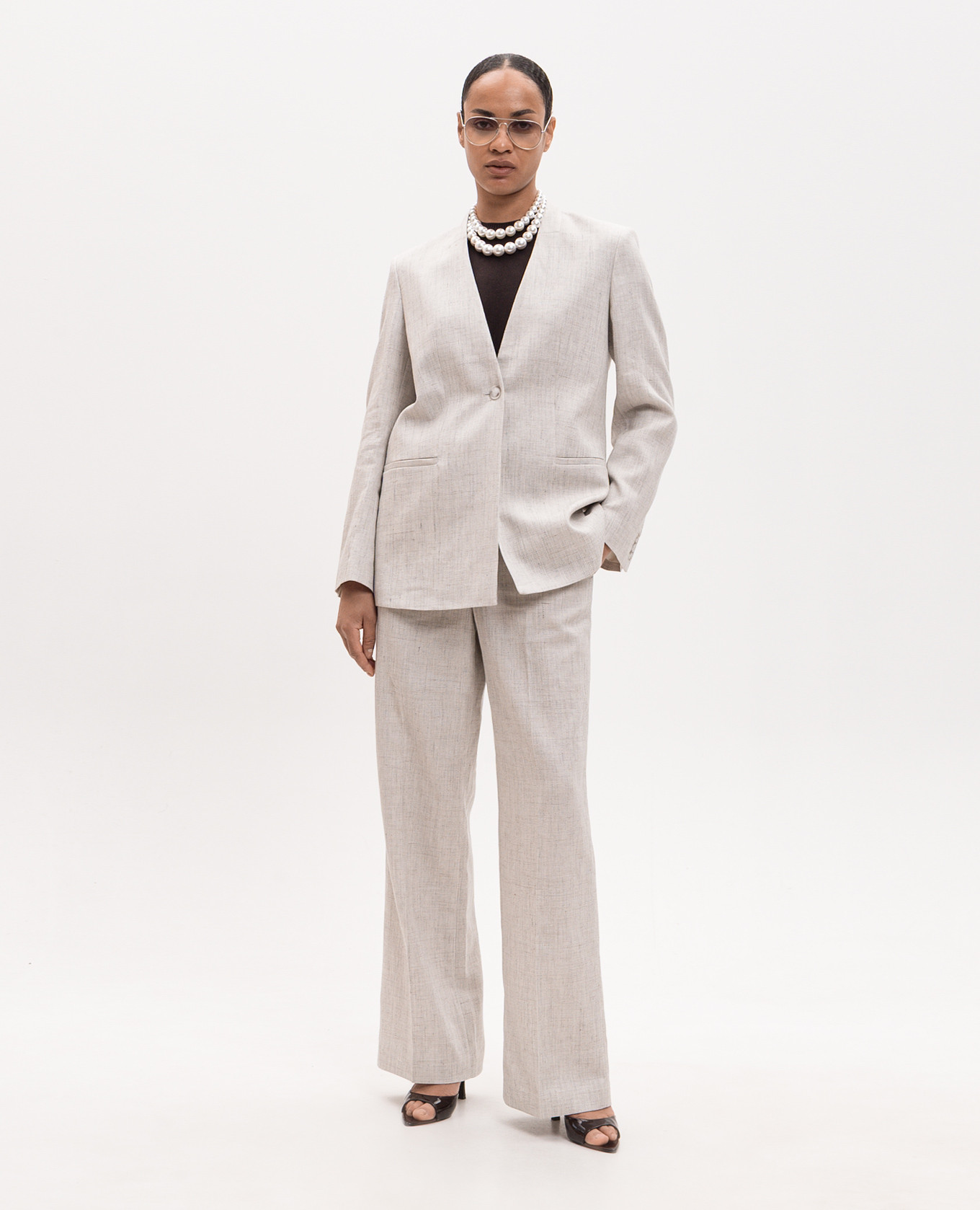 Grey Ferula jacket with linen JOSEPH 2