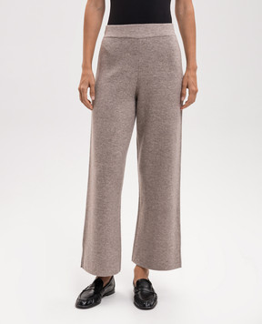 Allude Beige wool and cashmere pants with slits 26517614