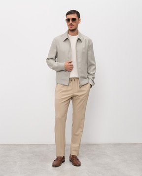 Stefano Ricci Green cashmere, silk and linen jacket M7J6100190C168HA