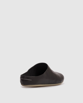 Maison Margiela MM6 Children's black leather mules 824023638