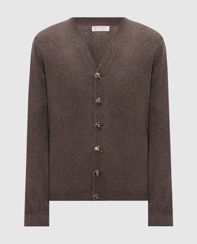 Brunello Cucinelli Brown cashmere cardigan M22203806