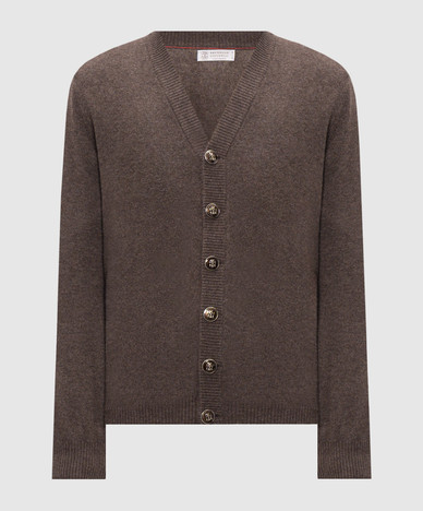Brown cashmere cardigan