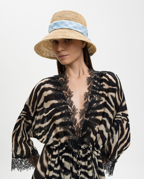 Ermanno Scervino Beige cloche hat with scarf D483V305PLI