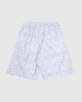 Balmain Children's swim shorts with branded print BYCP29Z3783410