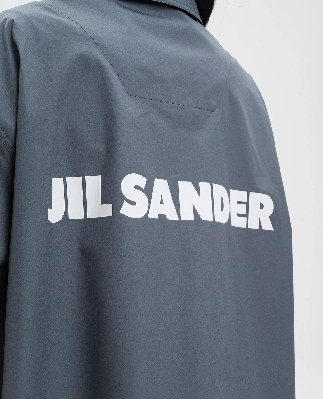

Grey jacket with logo Jil Sander