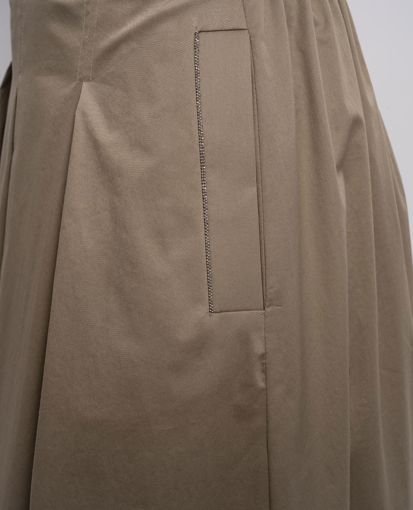 

Khaki midi skirt Peserico