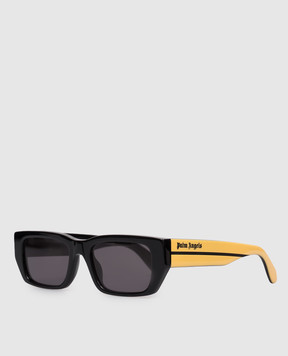 Palm Angels Black sunglasses with contrast logo print PA1030180753