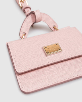 Dolce&Gabbana Pink leather cardholder-keychain Dauphine BI3401A1001