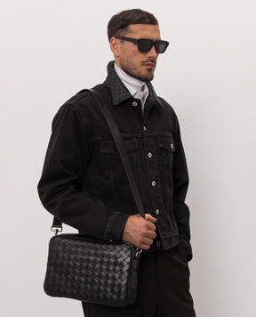 Bottega Veneta Black Intrecciato leather bag with weaving 755925V2HL1