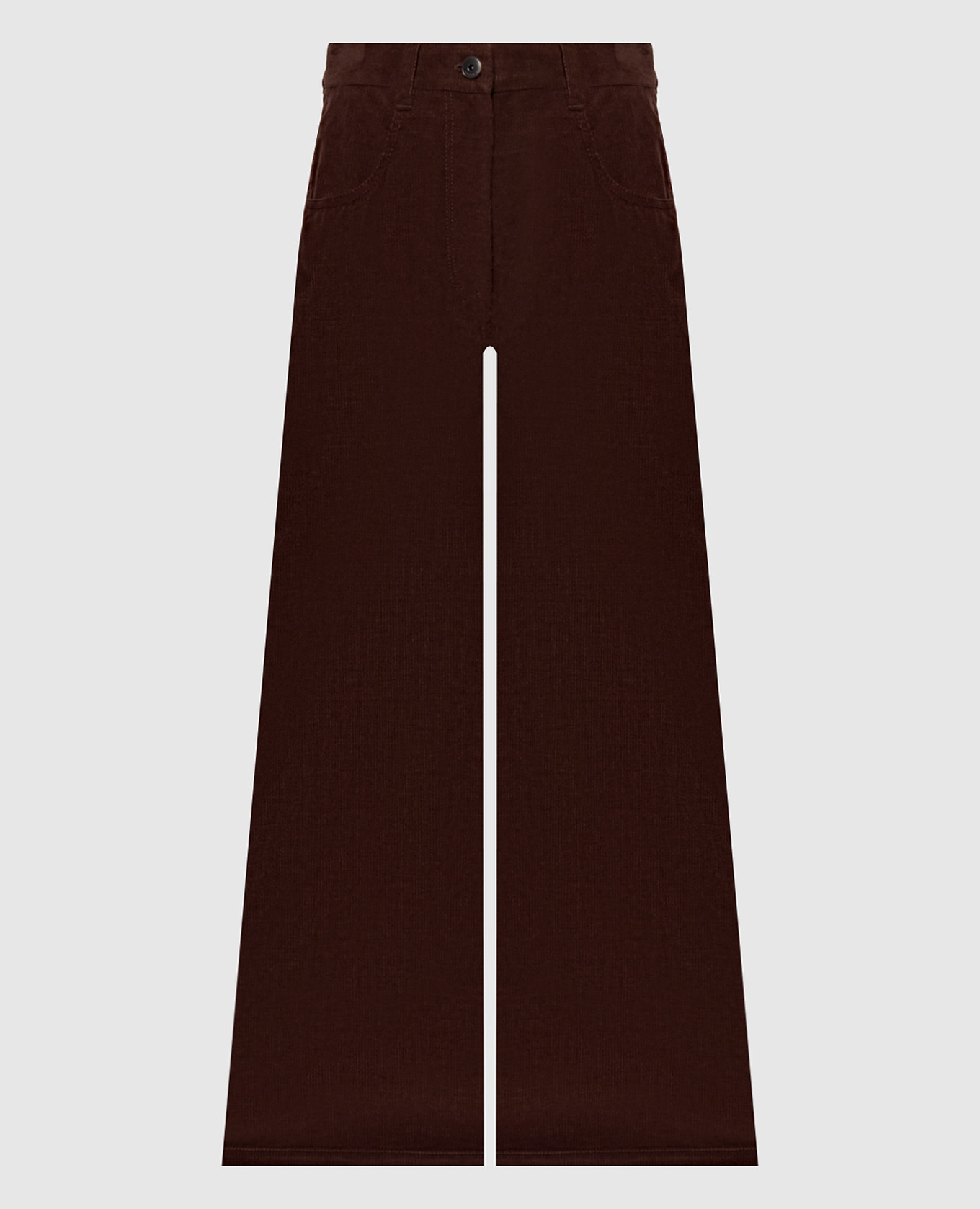 Brown velvet palazzos Brunello Cucinelli