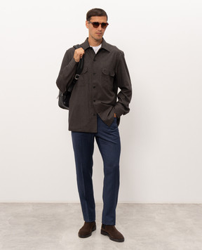 Stefano Ricci Brown cashmere shirt SP008452CEA01T