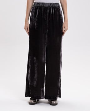 Peserico Gray velour pants A04275A3951